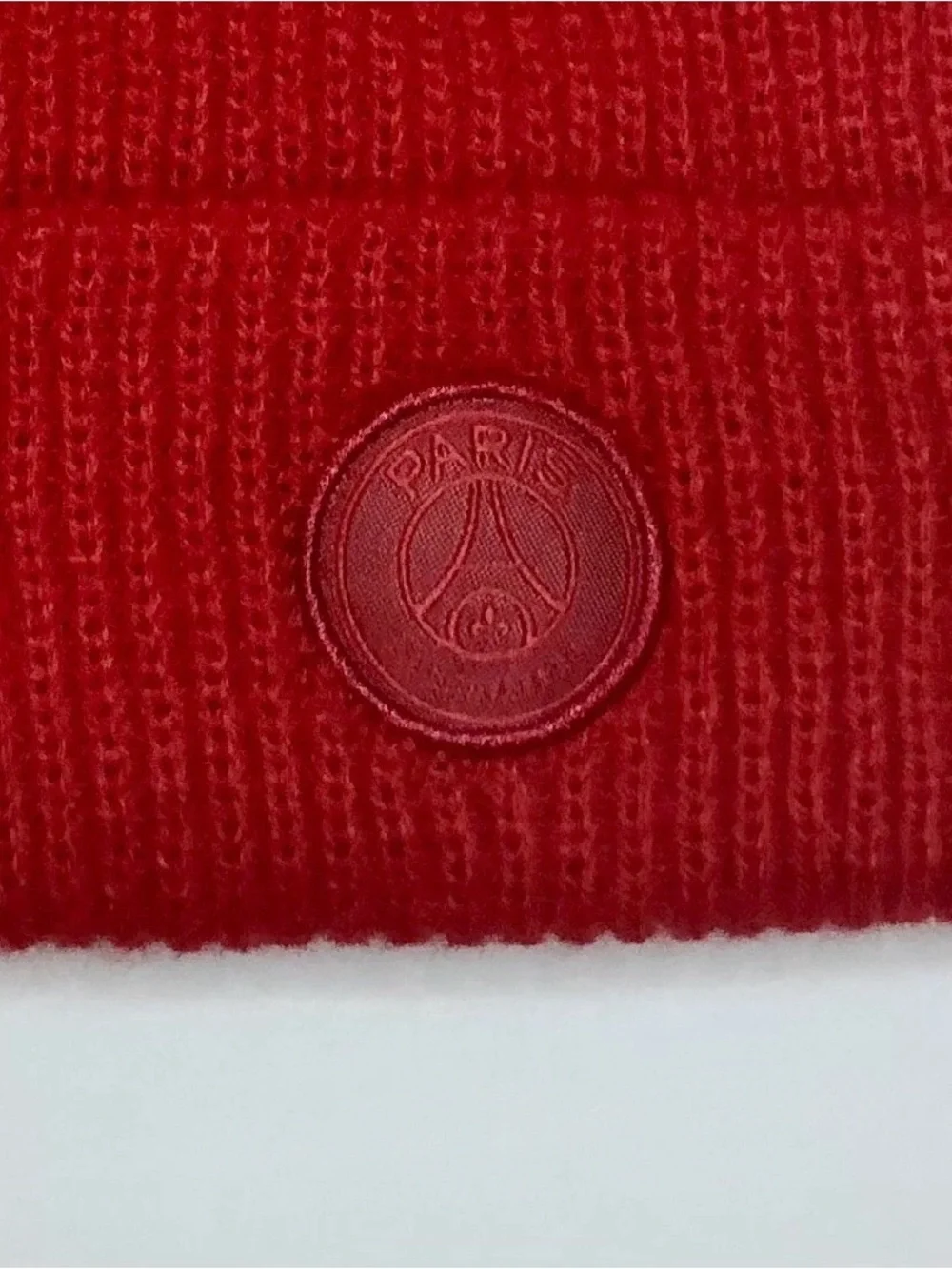 Paris Saint-Germain x Nike Red Cuffed Knit Hat PSG Beanie Adult One Size NEW NWT